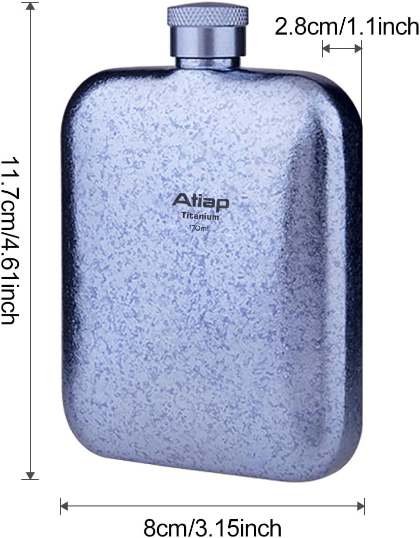 Titan-Flachmann, tragbar, auslaufsicher, Weintopf, Flagon, Trinkbecher mit Kappe für Outdoor, Campin