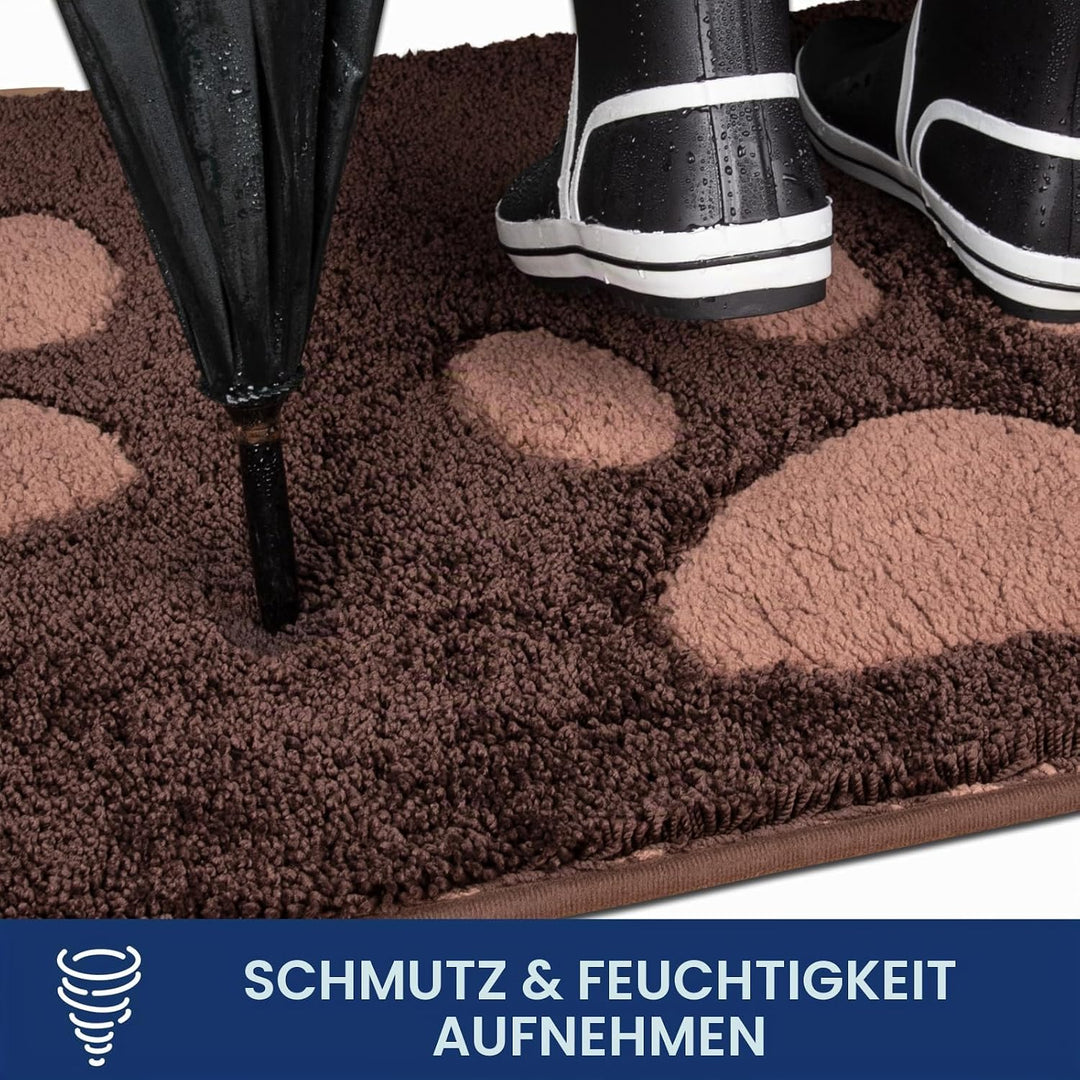 FCSDETAIL Schmutzfangmatte waschbar 80 x 120 cm, Fussmatte Innen, absorbierend Fussmatte, rutschfest