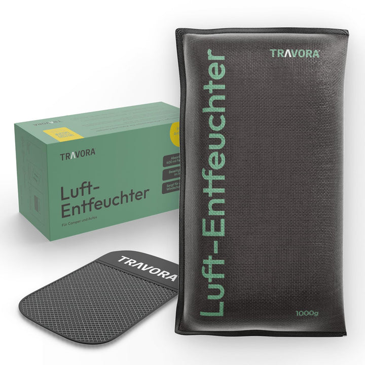 TRAVORA Luftentfeuchter Auto Kissen 1 kg mit Anti-Rutsch Pad - Entfeuchter Auto - Luftentfeuchter Au