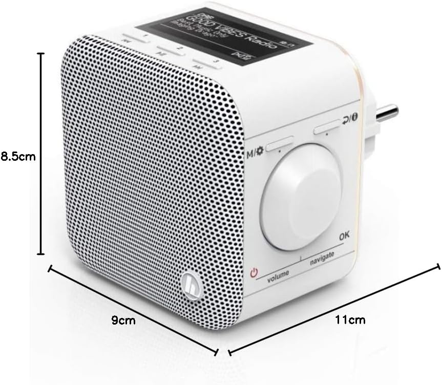 Hama Steckdosenradio DAB+/DAB Digitalradio klein(Plug in Radio mit DAB/DAB Plus/FM/Bluetooth/AUX in