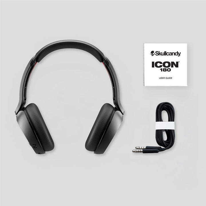 Skullcandy Icon 180 Wireless On-Ear Bluetooth Headphones, Up to 50 Hours Battery, Lightweight and Tr