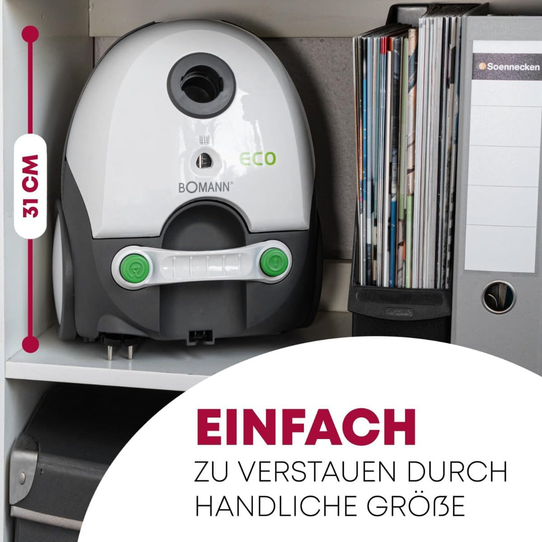 Bomann® Bodenstaubsauger mit energiesparenden 700 Watt | Staubsauger mit 5-Fach Mikrofiltersystem |