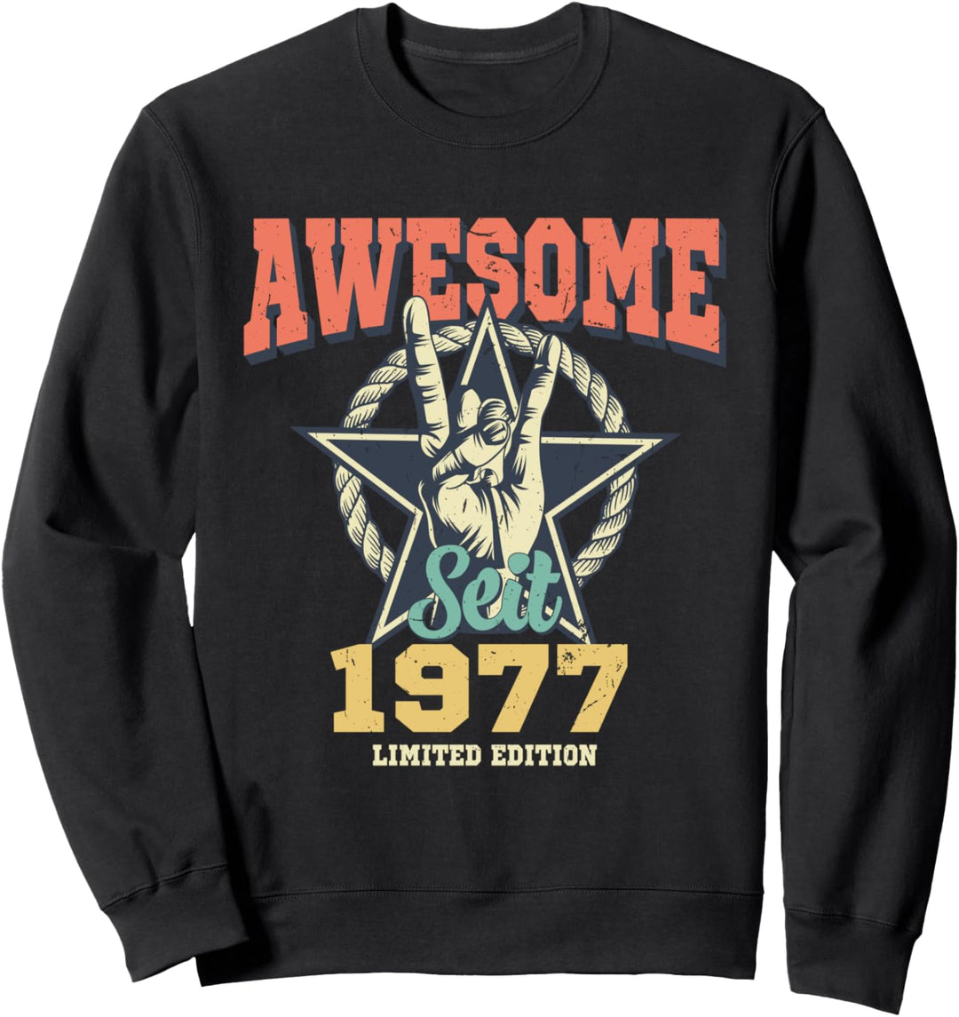 Awesome Since 1977 Jahrgang 43 Geburtstag Geschenk Vintage Sweatshirt