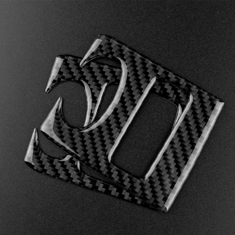 KUNGKIC 6 Stück Auto Türgriff Fensterschalter Taste Konsole Panel Innenaufkleber Kohlefaser Aufklebe