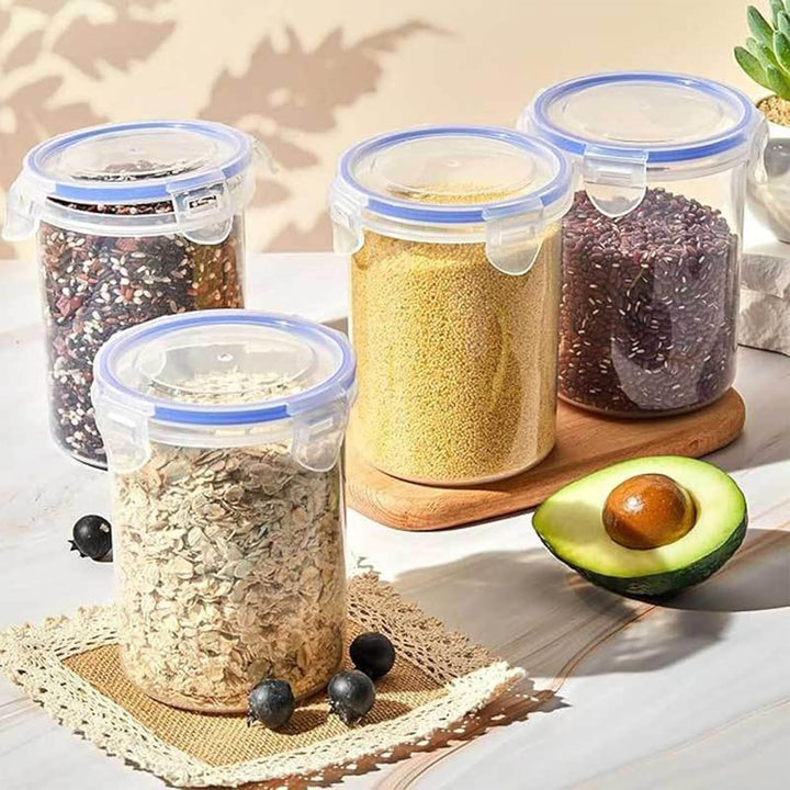 Übernachtung Hafer Jar 4PCS Plastikbehälter mit Deckel 16 Unzen Joghurtbecher über Nacht Hafer Behäl