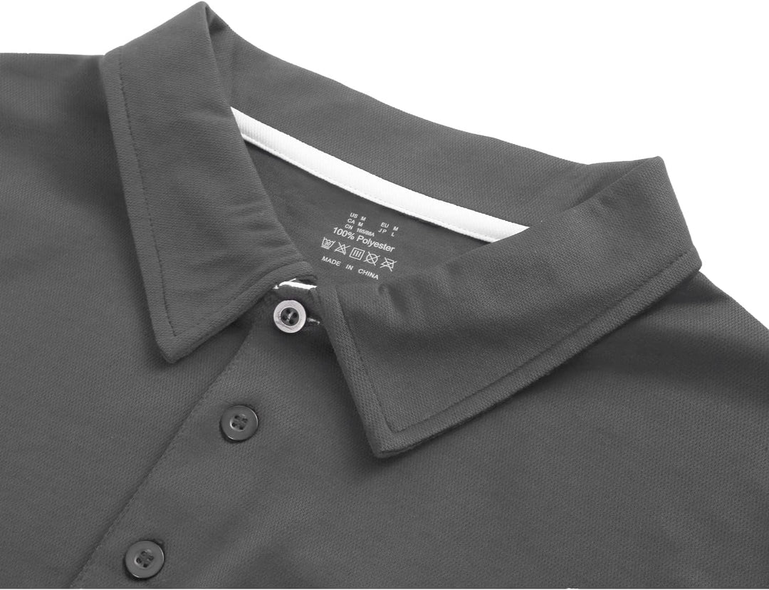 JACKETOWN Polo Shirts Herren Kurzarm Golf Poloshirt Schnelltrocknend Casual Sport Shirt Outdoor Atmu