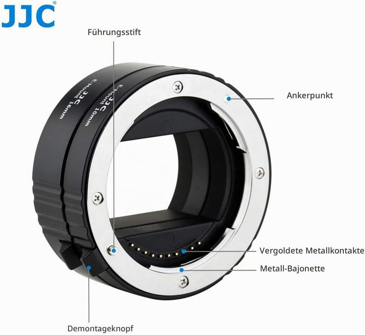 JJC Autofokus-Zwischenringe (AF) mit TTL-Belichtung für Makrofotographie 10mm und 16mm (Passen für S
