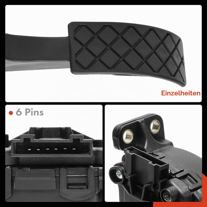 Frankberg Gaspedal Fahrpedalsensor mit Sensor für Linkslenker Kompatibel mit Golf IV 1J1 1997-2005 P