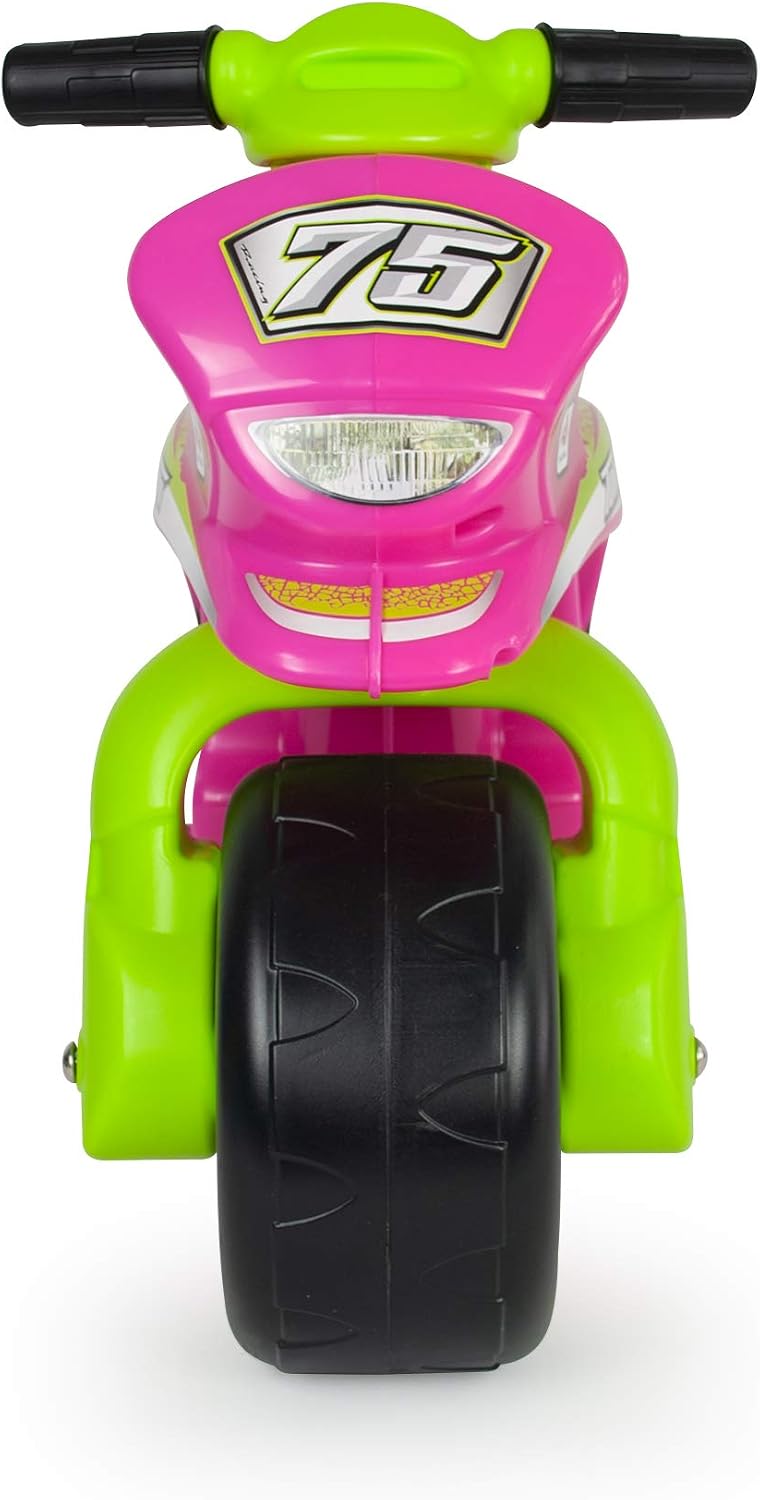 INJUSA - Moto Laufrad Tundra Tornado Pink, Ride-on für Kinder von 18 bis 36 Monaten, mit permanenter