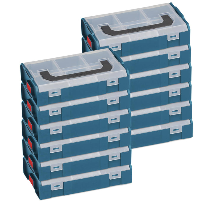 L-BOXX Mini 12er Set – Professional Blau | Robuste Sortimentskästen für Kleinteile | Klicksystem, st
