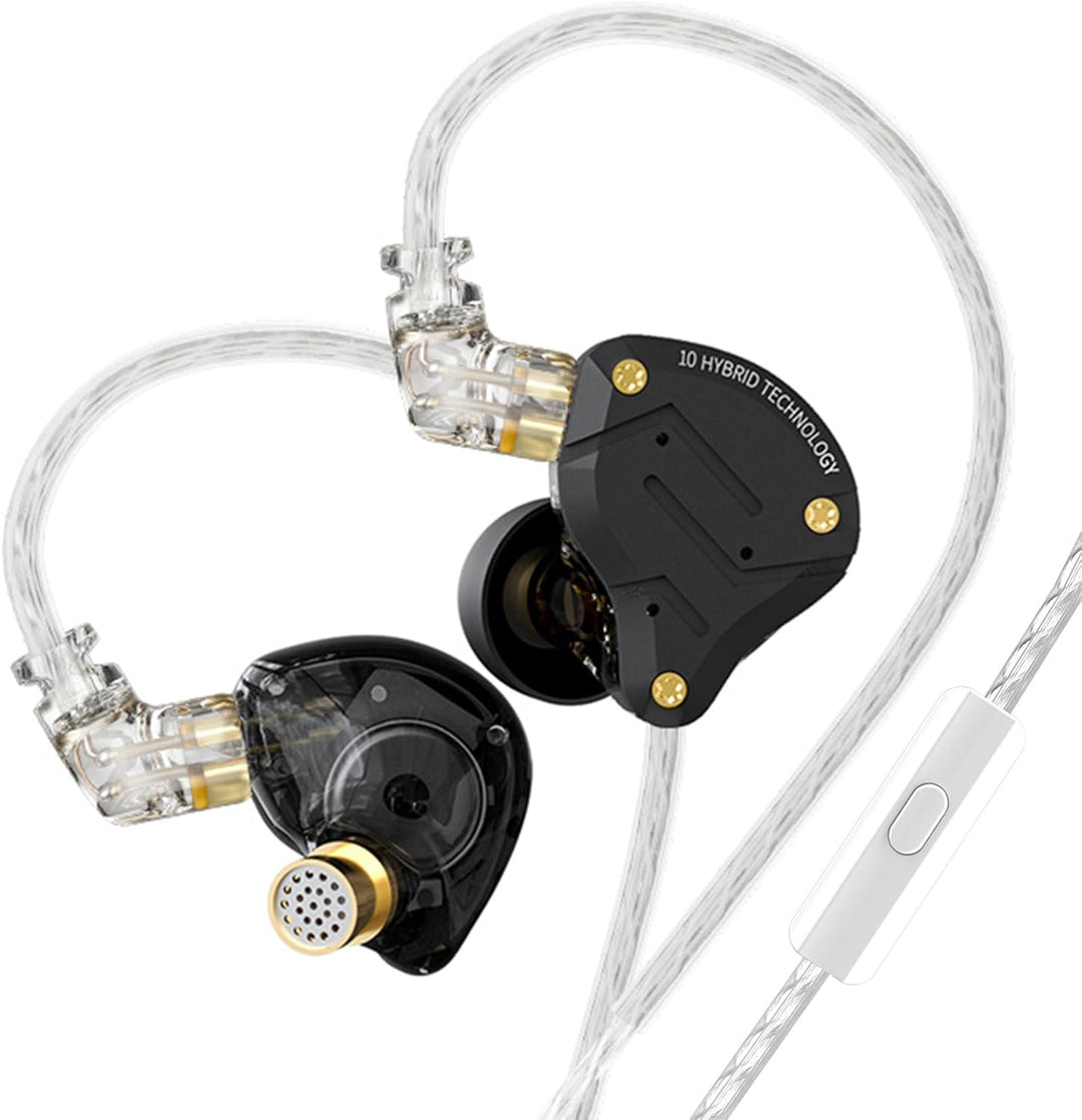 Yinyoo KZ ZS10 Pro kabelgebundene HiFi IEM Kopfhörer 4BA+1DD für Gaming mit Mikrofon, in Ear kopfhör