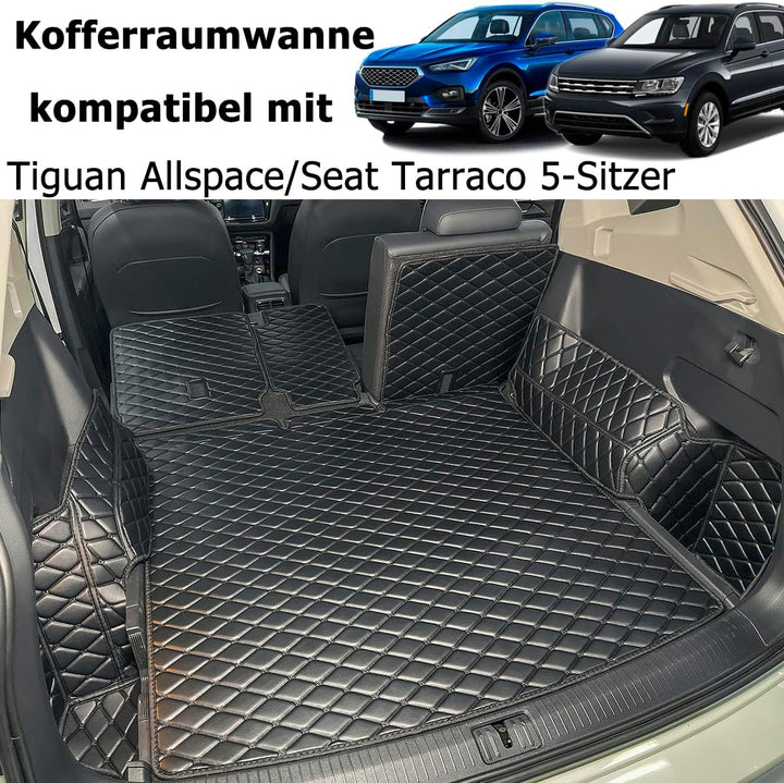 Kofferraumwanne kompatibel mit VW Tiguan Allspace/Seat Tarraco 5-Sitzer 2017-2025 | Kofferraummatte