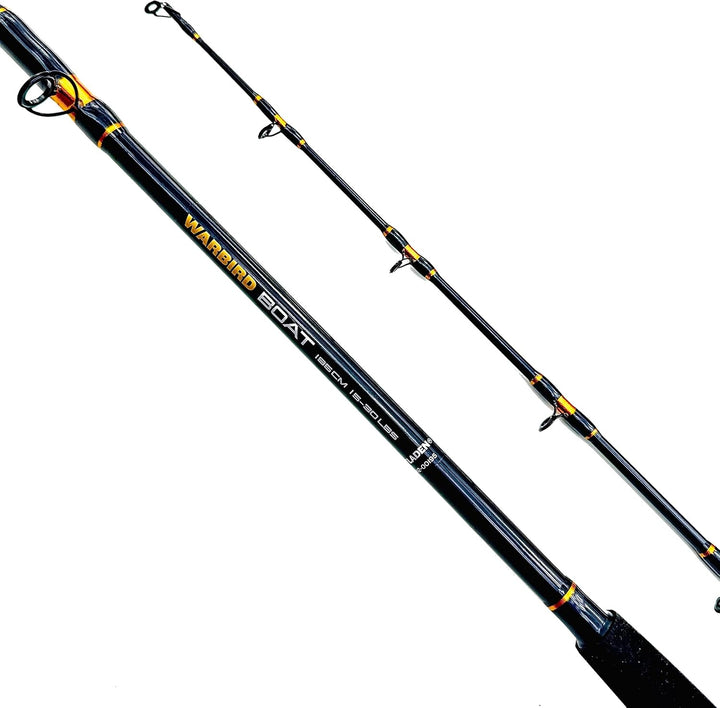FLADEN Deluxe Norwegen Angelset Combo Boot Hochsee Rute 1,95m 15-30 lbs/Bootsrute + Multirolle + Sch