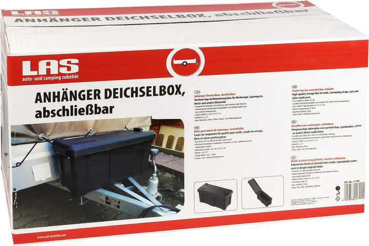 LAS 11790 Anhänger-Deichselbox, abschliessbar, 23 L Volumen