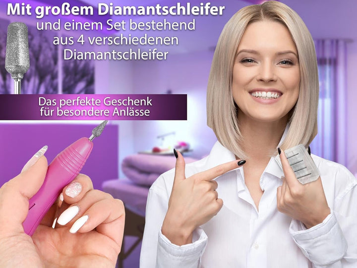 Fusspflegegerät Fusspflege Fräser Set mit grossem Diamantschleifer für die grossflächige Hornhautent