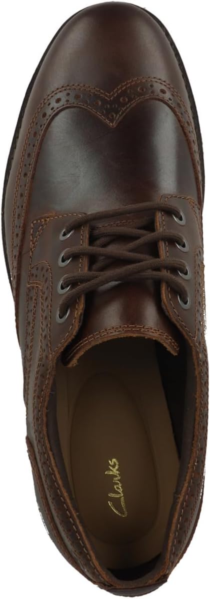 Clarks Herren Batcombe Far Oxford 43 EU Dark Tan Lea, 43 EU Dark Tan Lea