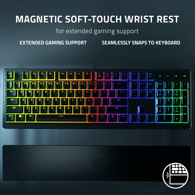 Razer Ornata V3 - Flache Mecha-Membran-Gaming Tastatur (Hybrid Mecha-Membran-Switches, Magnetische S