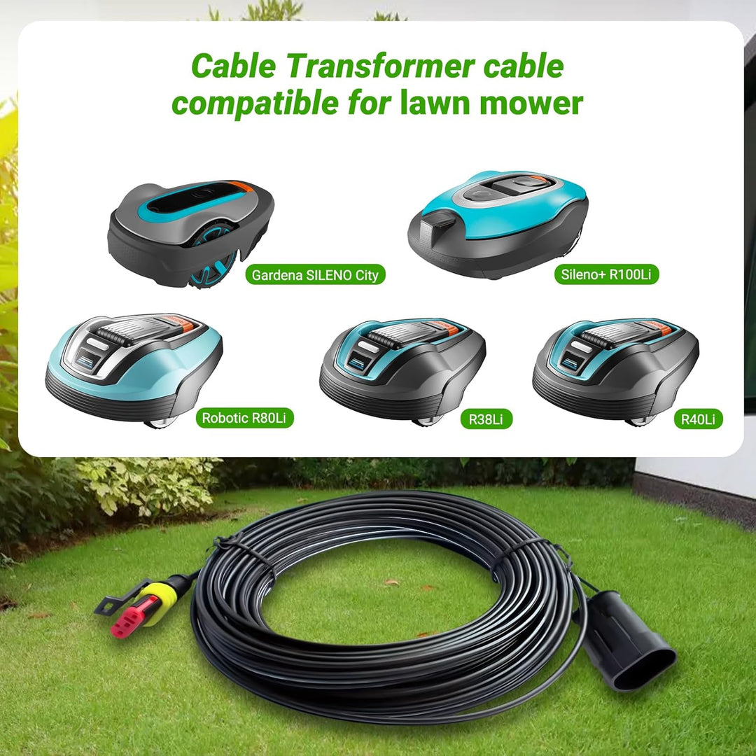 Shentec 20M Niederspannungskabel Transformator Kabel kompatibel mit Gardena Robotic R38Li, R40Li, R8