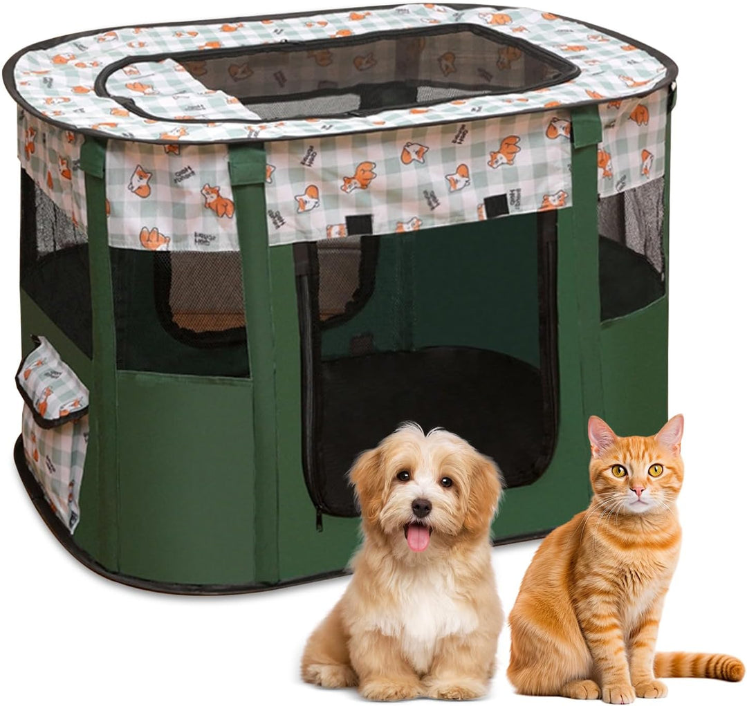 Welpenlaufstall Tierlaufstall, Faltbarer Haustierzaun, Welpenauslauf Rechteckiges Zelt, Welpenlaufst