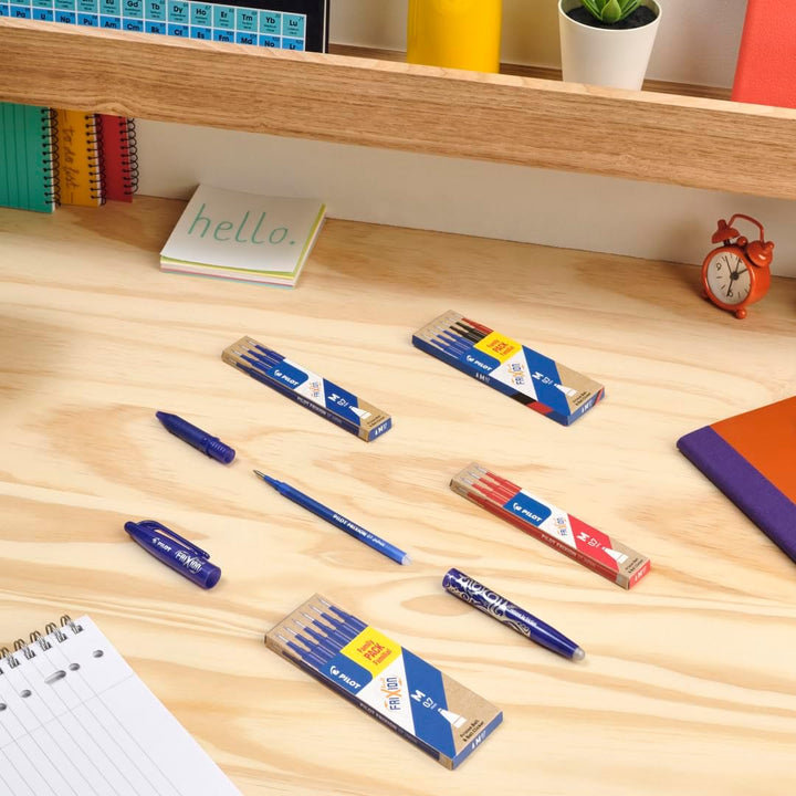 Pilot FriXion Ball, Radierbarer Tintenroller, Blau, 6 Stück (1er Pack) Blau 6 stück (1er Pack), Blau