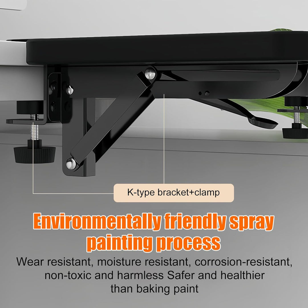 Tischverlängerung, Schreibtisch Erweiterung Ergonomische 20×24cm, 90° Faltbare Armauflage, Schreibti