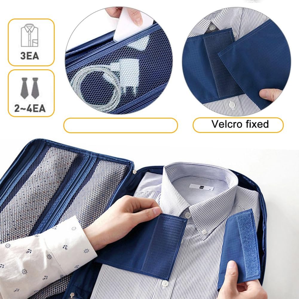 Hemdentasche für Koffer, Hemden Packtasche Portable Hemd Reisetasche Anti Falte Hemdtasche Knitterfr