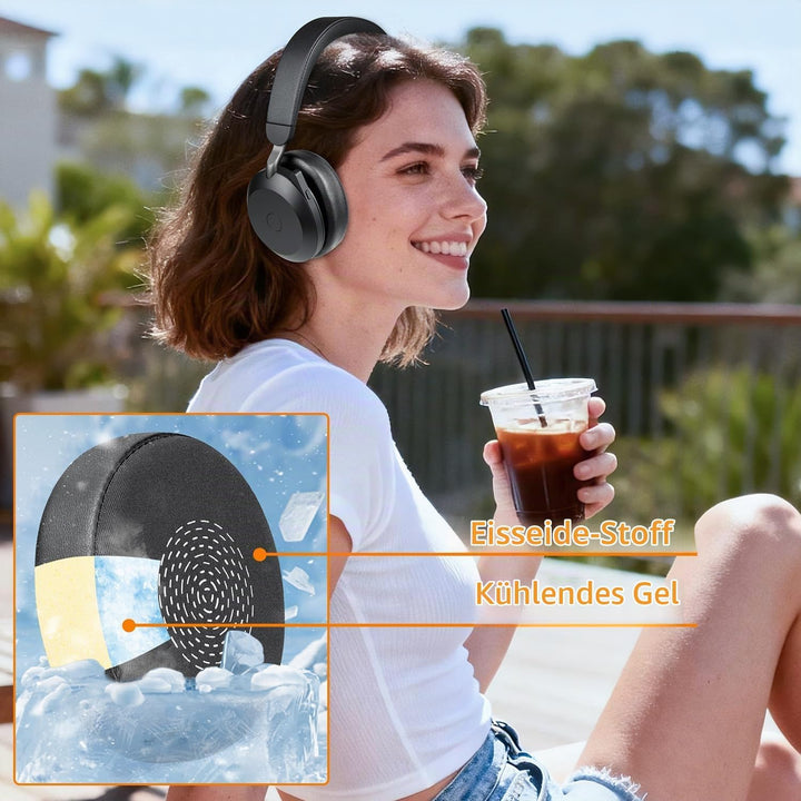 SOULWIT Kühlgel Ersatzpolster Ersatz Ohrpolster für Jabra Evolve2 75 PC Wireless Headset (passen Nic