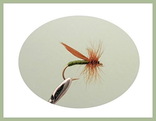 Sedge Forellenfliegen, 24 Stück, verschiedene Grössen, Schwarz, Silber, Elch, Hirsch