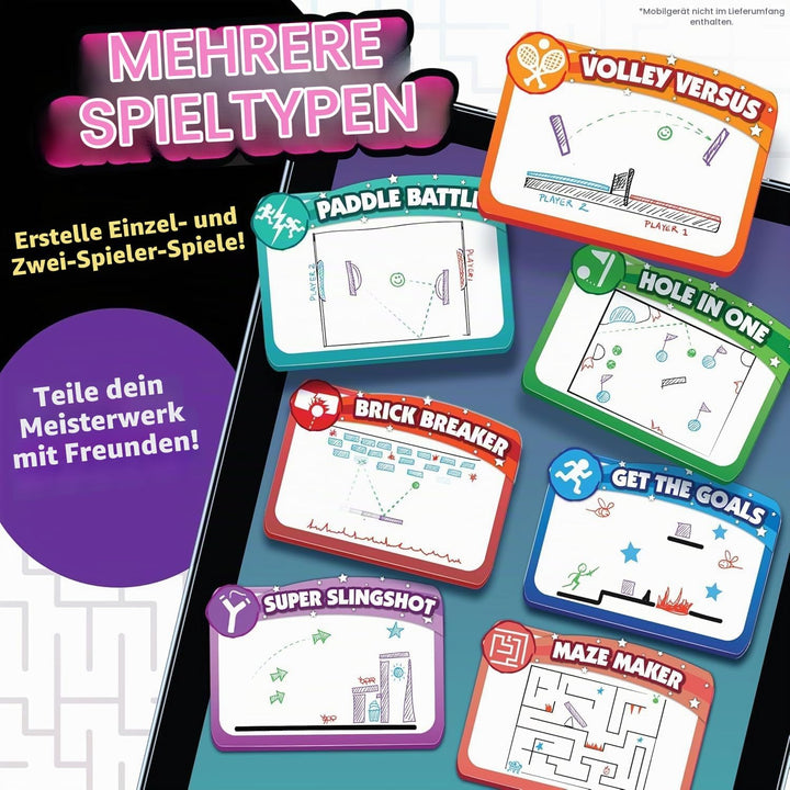 Abacus Brands Pixicade – Kreatives DIY Spielzeug ab 6 Jahren Erstelle Deine eigenen Videospiele Mit
