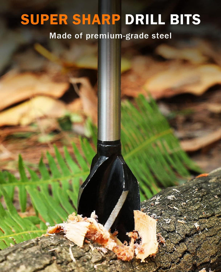 Bushcraft Gear for Survival, Bushscraft Hand Auger, Survival Tools,Bushcraft Auger,Scotch Eye Wood A