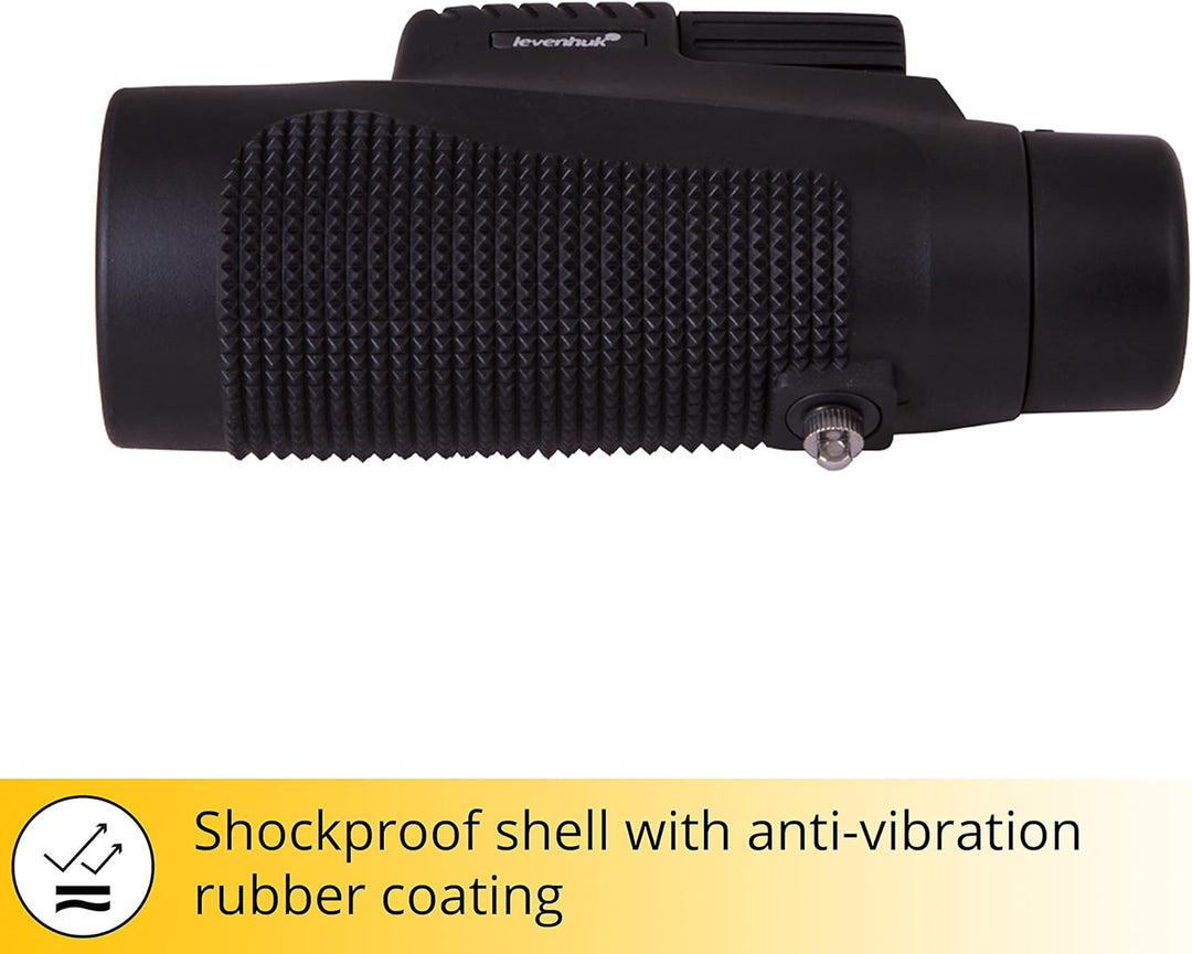Levenhuk Wise 8x42 Hand-Fernrohr mit Durchgehend Mehrfachvergüteter Optik Aus BaK-4-Glas für Helle u