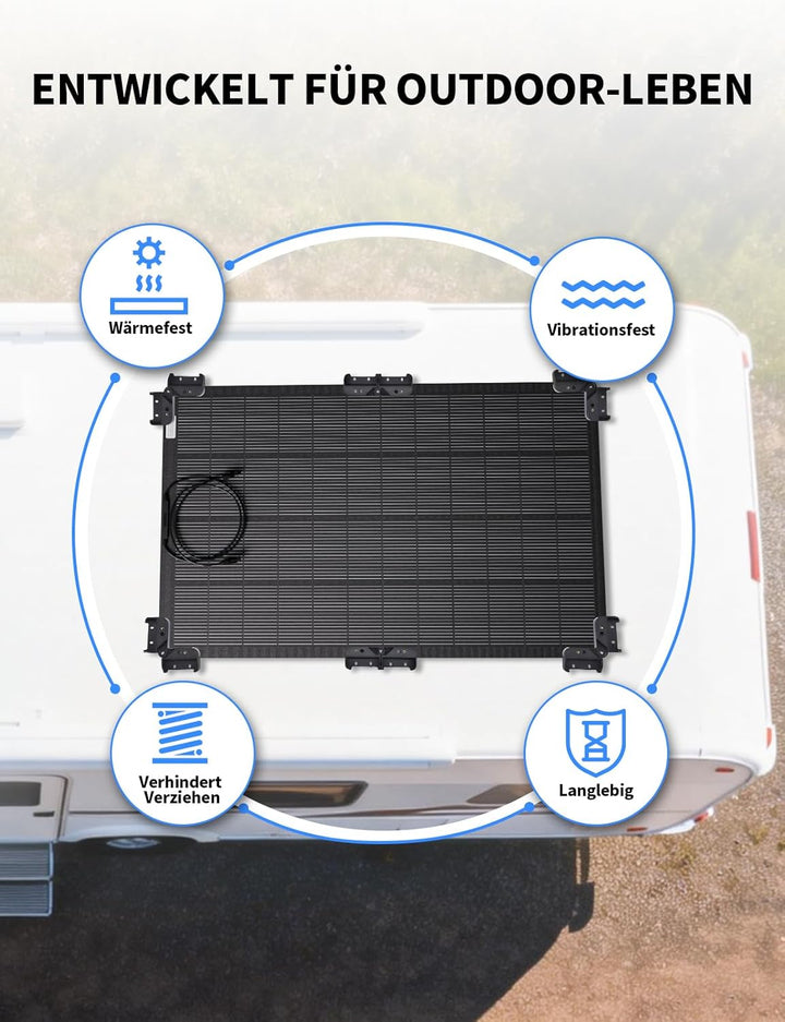 ECO-WORTHY Solarpanel Halterung mit Hängende Kühlkonstruktion Schnelle Installation Kompatibel mit F