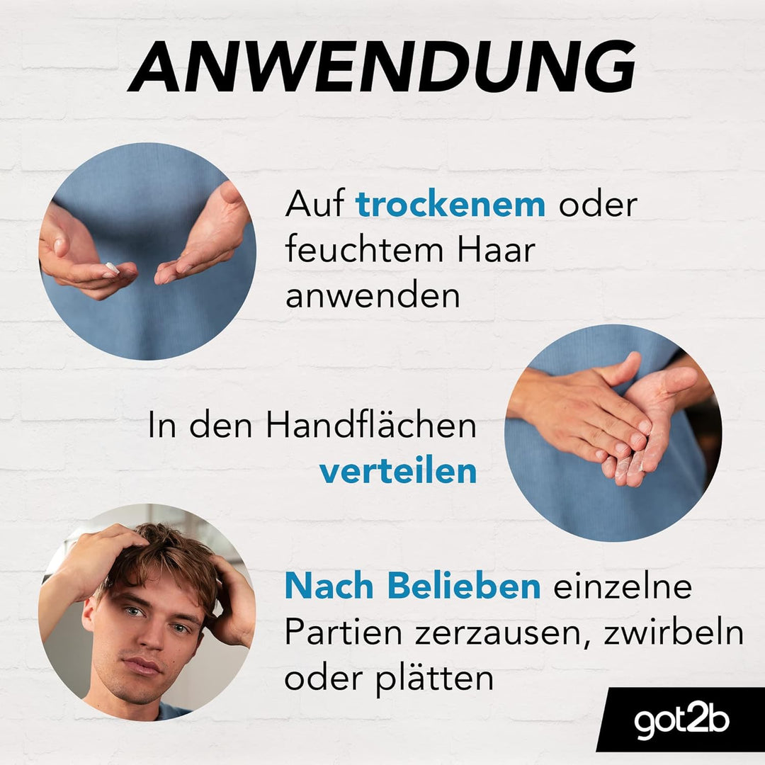 got2b Strand Matte Matt-Paste (100 ml), Styling Paste für matte Surfer Looks, zum Strubbeln, Texturi