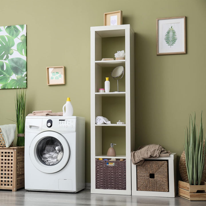 Relaxdays Aufbewahrungskorb, quadratischer PP-Korb für Bad u. Kinderzimmer, Regalkorb geflochten, 31