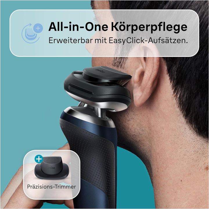 Braun Series 7 Rasierer Herren mit EasyClick Aufsatz, Elektrorasierer & Präzisionstrimmer, 360° Flex