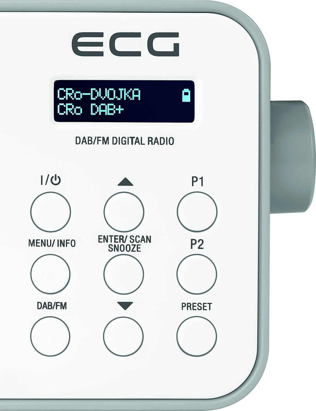 ECG RD 110 DAB+/FM Radio, Weiss, Alarmauswahl: Signal/Radio