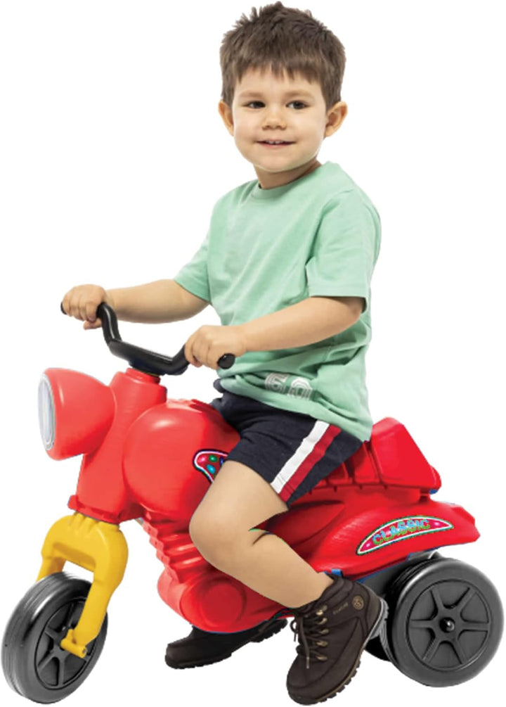 Dreirad Trike Rutscher Motorrad Classic 5 Maxi rot Kinder Laufrad Lauflernrad, Rot