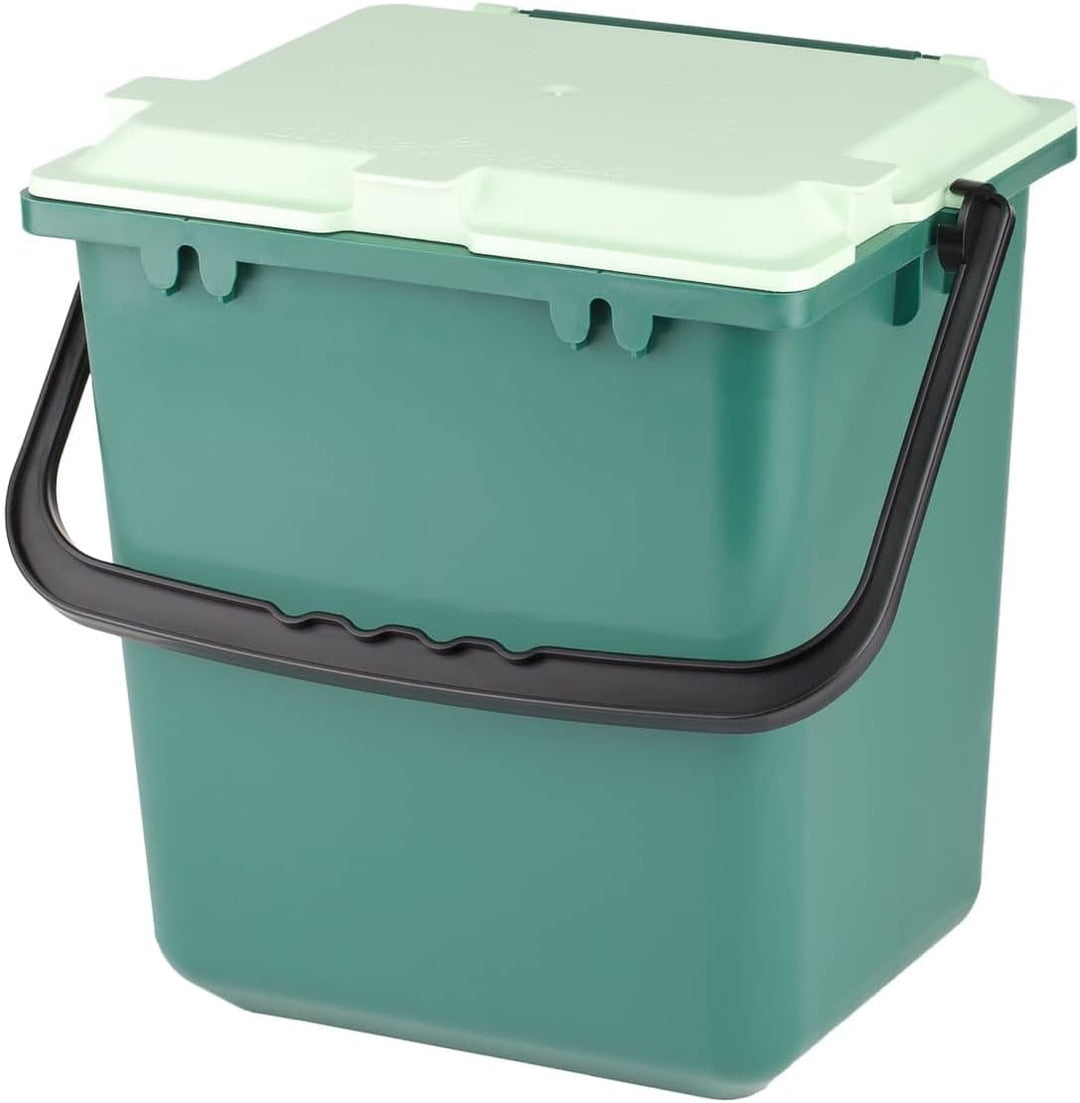 bioMat AirBox® Biomülleimer für die Küche, Tüten bis 10l, geschlossener Komposteimer mit perforierte