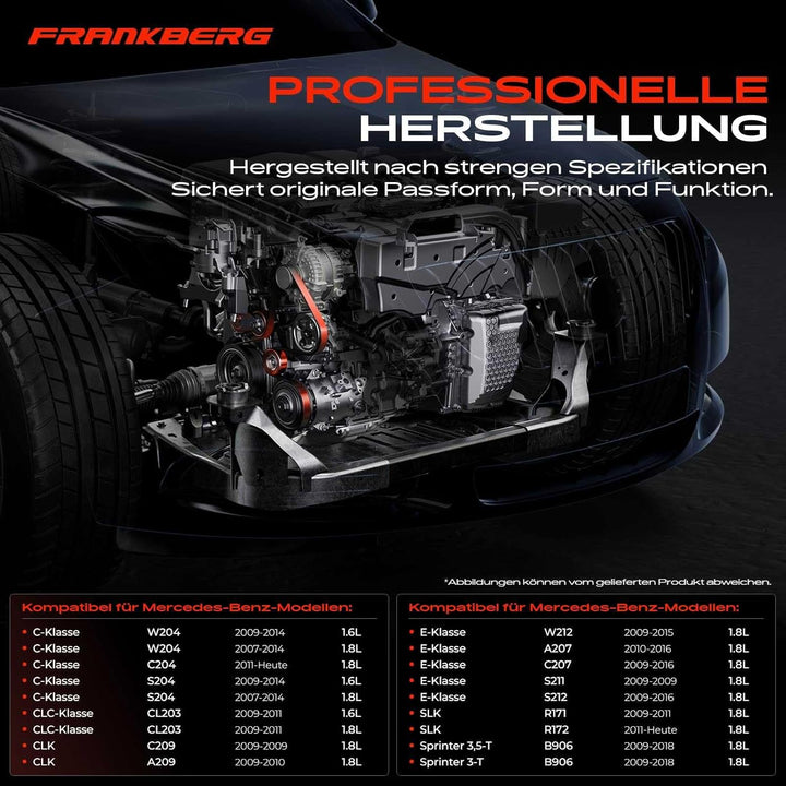 Frankberg Riemenspanner Keilrippenriemen für C-Klasse CLC-Klasse E-Klasse SLK Sprinter 3,5-T 3-T Ben