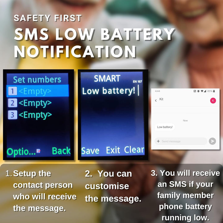 VOCA Grosstasten-Klapphandy für Senioren | Dual-Screen | 4G LTE | Lauter Klang | SOS-Taste | Hörgerä