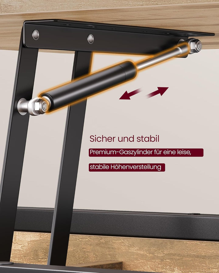 VASAGLE Couchtisch, höhenverstellbarer Wohnzimmertisch, Kaffeetisch, mit offenem Fach und versteckte