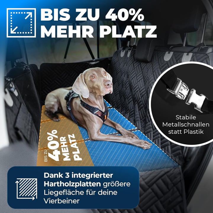 Hundedecke Auto Rückbank Fester Boden [Wasserdicht &amp; Kratzfest] Autoschondecke Hund mit Harter Unter