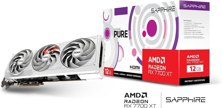 Sapphire Pure AMD Radeon™ RX 7700 XT Gaming OC 12GB GDDR6 Dual HDMI/Dual DP