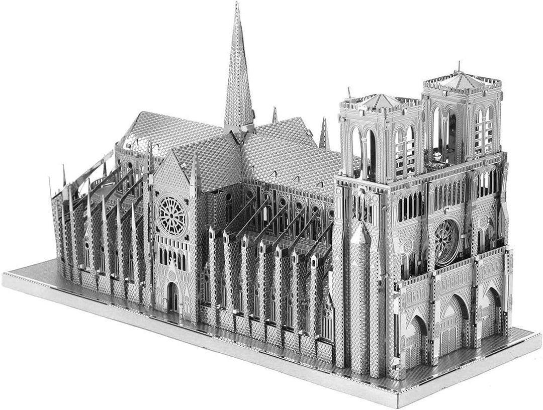 Fascinations ICX003 Metal Earth Metallbausätze - Wahrzeichen Notre Dame, lasergeschnittener 3D-Konst