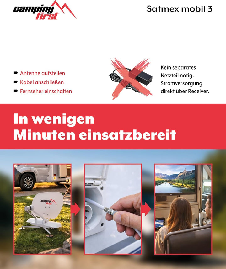 Satmex mobil 3 – Vollautomatische Sat-Antenne (Für den mobilen Einsatz, selbstständige Ausrichtung a