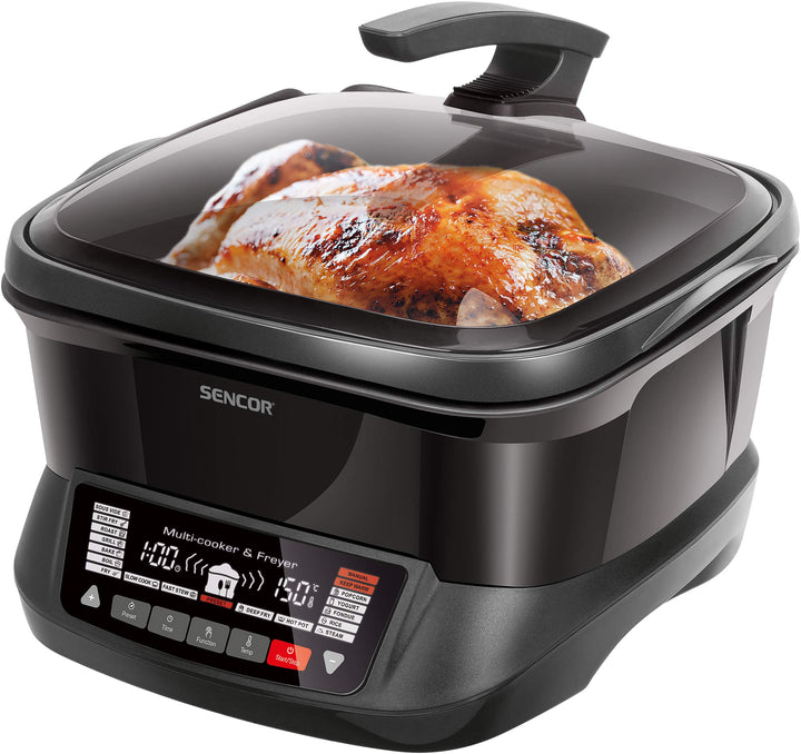 SENCOR MULTIFUNKTIONALE FRITTEUSE/18 Funktionen/Kapazität von 4,8 Litern/Griff mit cooler Touch-Tech
