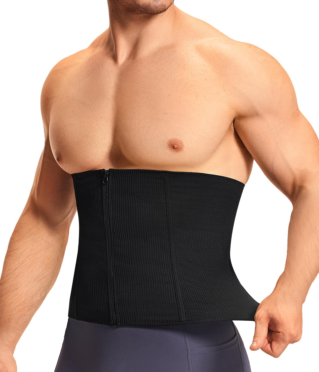 Gotoly Bauchweggürtel Herren Korsett Bauchweg Stark Formend Kompressionsshirt Taillenformer Hohe Ela