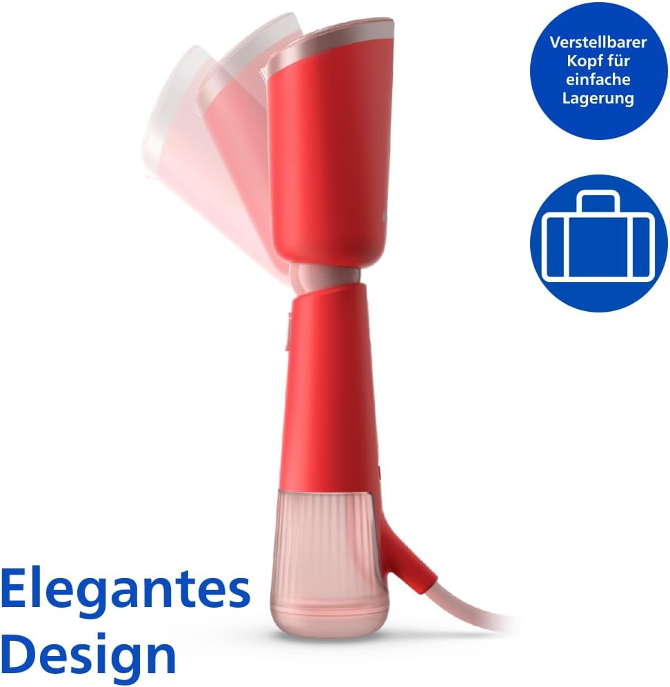 Philips Dampfglätter 5000-Serie - 35 Sekunden Aufheizen, aktiv beheizte Dampfplatte, Eco-Modus, für