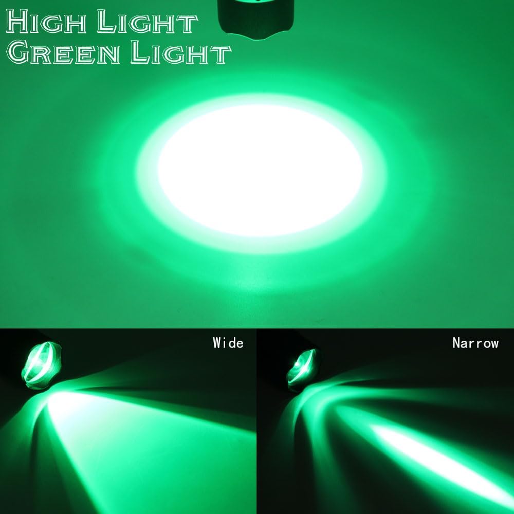DARKBEAM Grünes licht Taschenlampe Taktische LED Aufladbar USB, 501BS hohe Lumen Zoomable Grüne Tasc