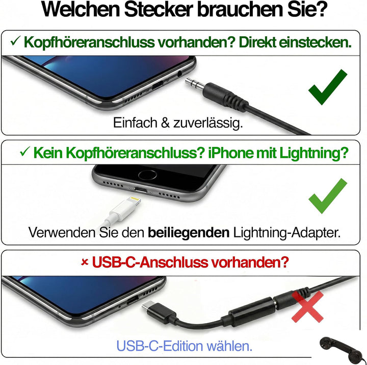 Opis Technology 60s Micro Lightning Edition Retro-Telefonhörer für iPhone 7 bis 14, inkl. MFi-zertif